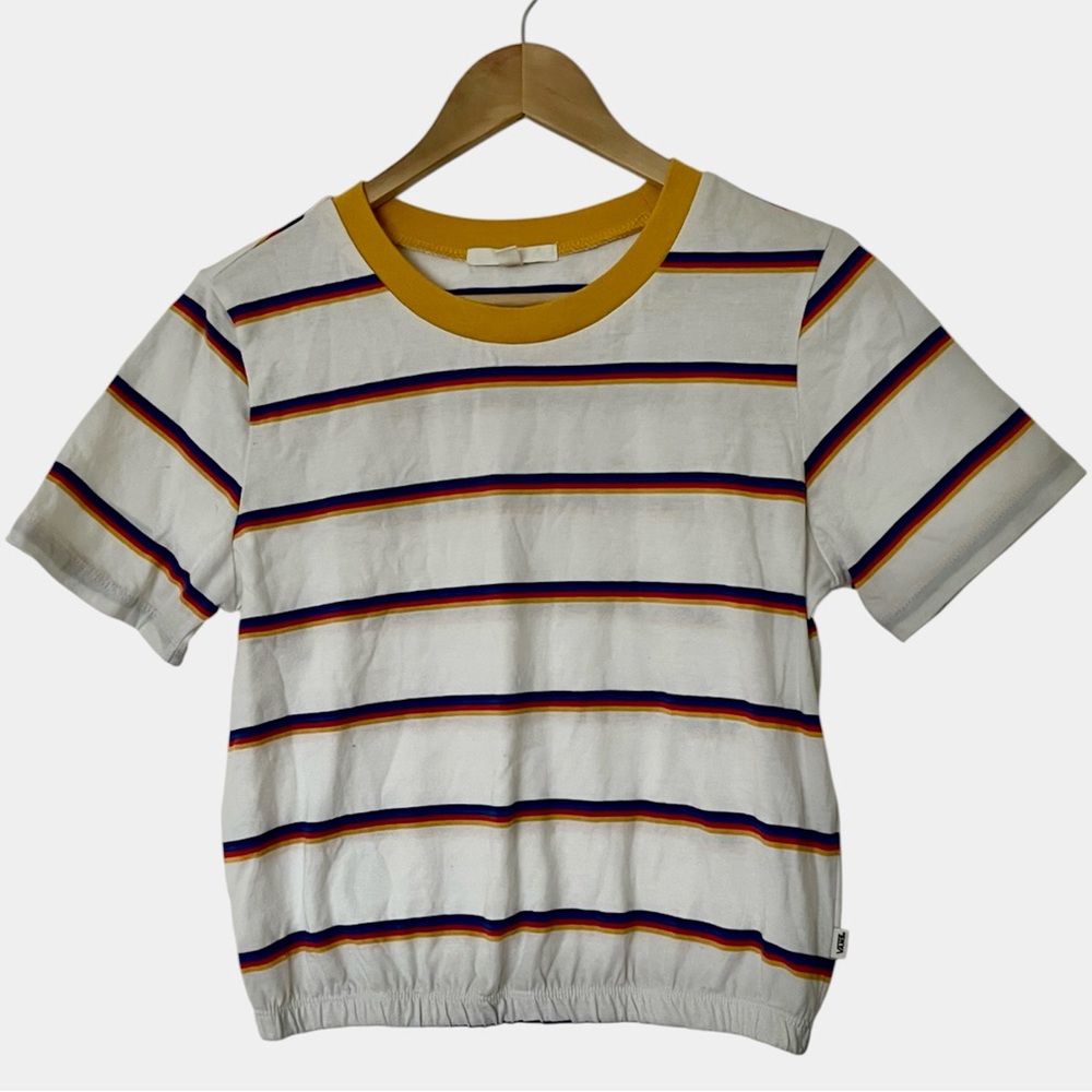 Vans retro striped crop top